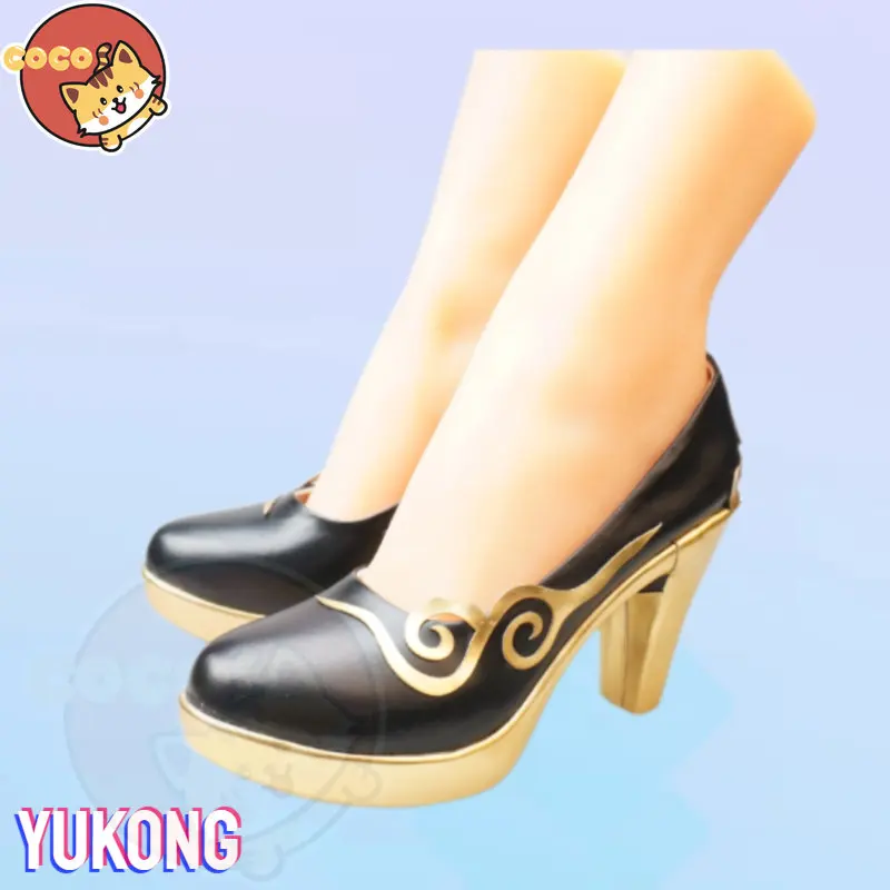 CoCos Game Honkai Star Rail Yukong Cosplay Shoes Game Star Rail Yu Kong Cosplay High Heels Unisex Role Play Any Size Shoes