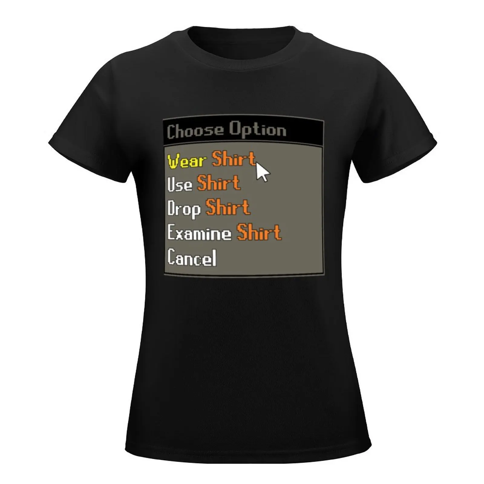 OSRS Choose Option Wear Shirt Design T-Shirt aesthetic clothes anime clothes plus size t shirts for Women loose fit