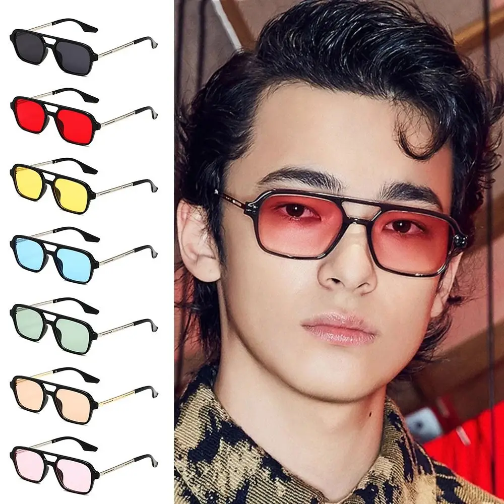 1PC Vintage Square Sunglasses Retro Large Square Frame 70s Sun Glasses UV400 Protection  Shades Summer Eyeglasses For Women Men