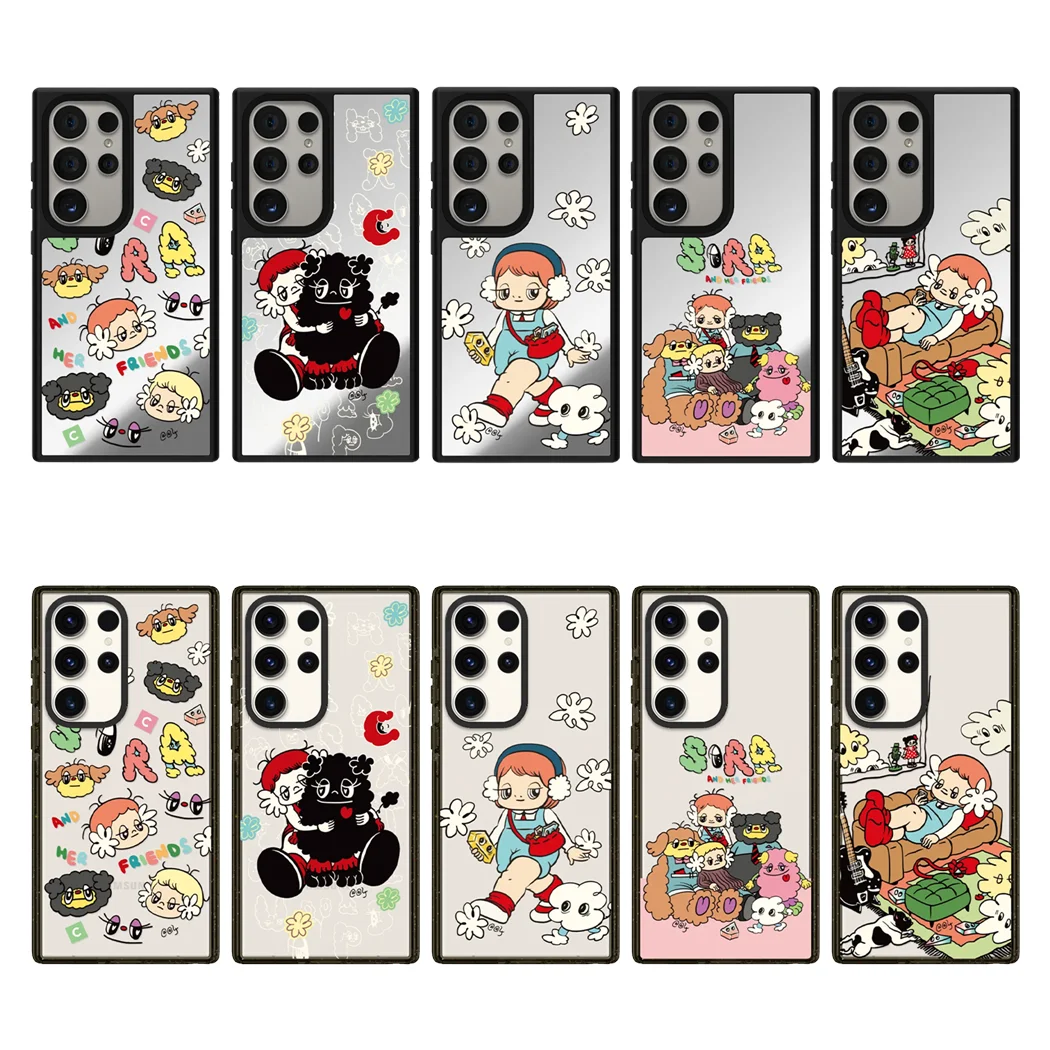 

Cartoon Friends Magnetic Acrylic / Mirror Case for Samsung Galaxy S23 S24 S25 Ultra S25+ Plus Protective Shell