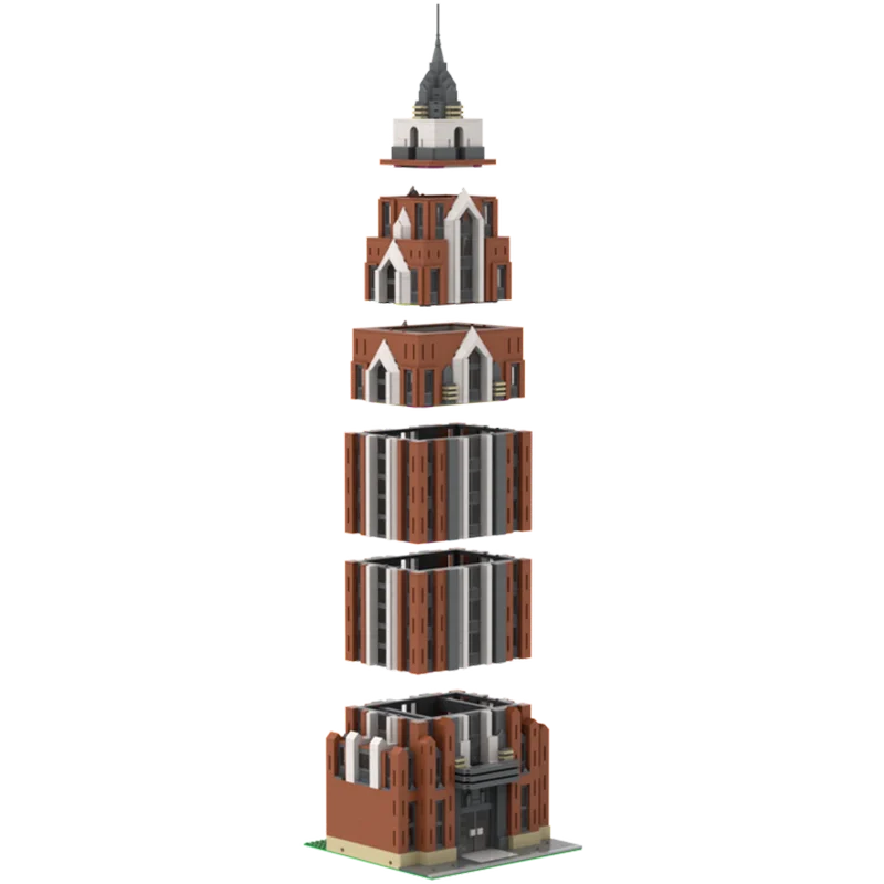 3983 pezzi MOC GrattacieloDecoes Art Deco Blocchi di costruzione modulari Assemblaggio creativo Collector Display Set regalo