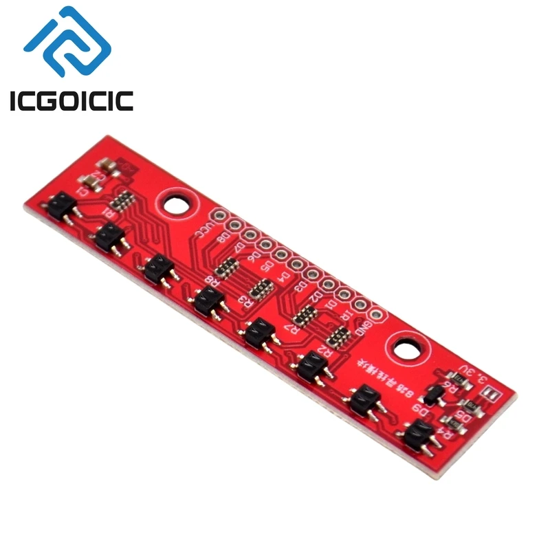 1-10PCS 8-Channels Infrared Line Tracking Sensor Module – Digital Output for Arduino Smart Car Robot DIY Projects
