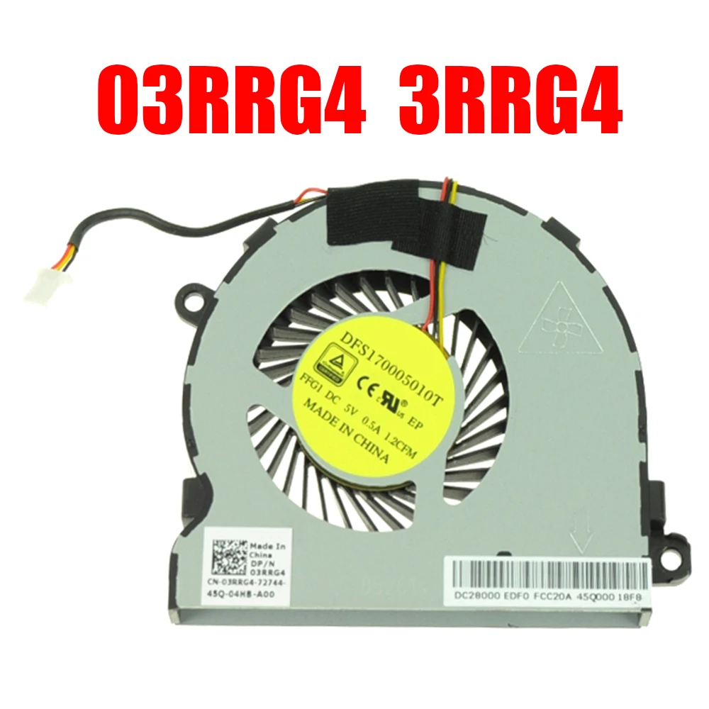 

Вентилятор процессора ноутбука для DELL Inspiron 5545 5547 5548 5557 5447 5448 5457 03RRG4 3RRG4 DFS170005010T FFG1 FN0570-A1033L2AL DC5V