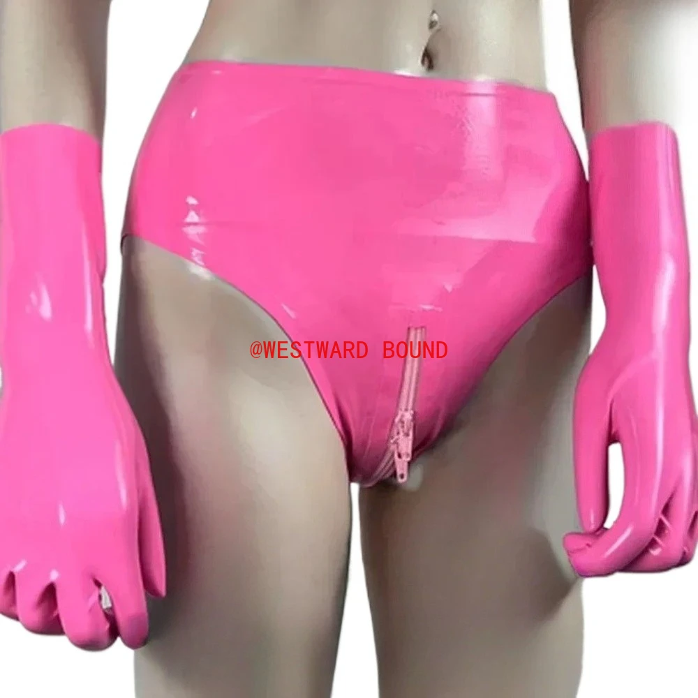 

Латексные перчатки, розовые латексные трусики, латексные резиновые штаны, носки с пятью пальцами, гольфы до колена, клубные изделия ручной работы