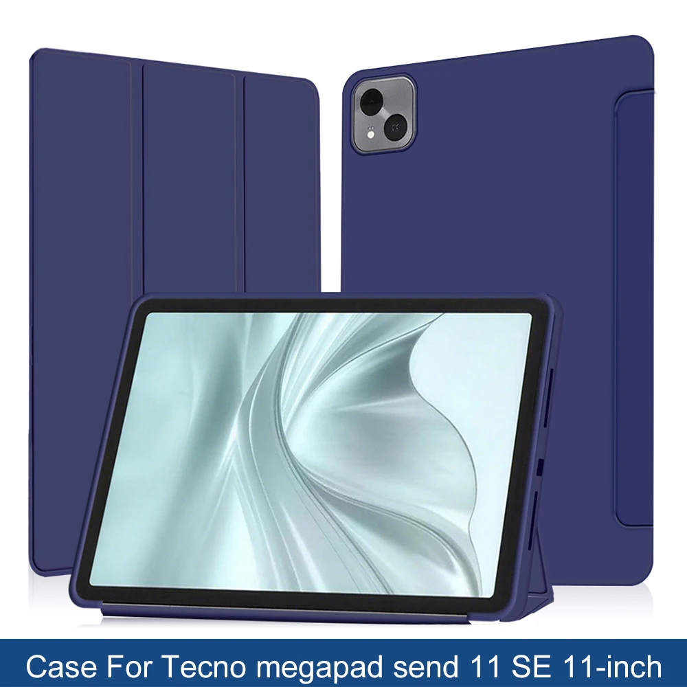 Capa para Tecno Megapad Send 11 SE, Capa Slim de 11 polegadas com Suporte Tri-Folding, Capa de TPU Macia para Tablet