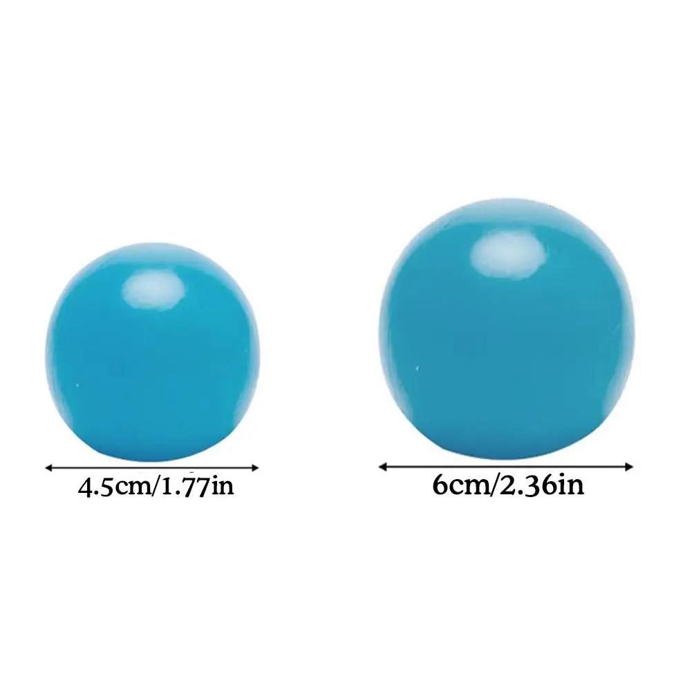 4cm 6.5cm Luminous Sticky Wall Ball Fun Sticky Target Ball Anti-Stress Reliever Ball Decompression Ceiling Wall Squeeze Vent Toy