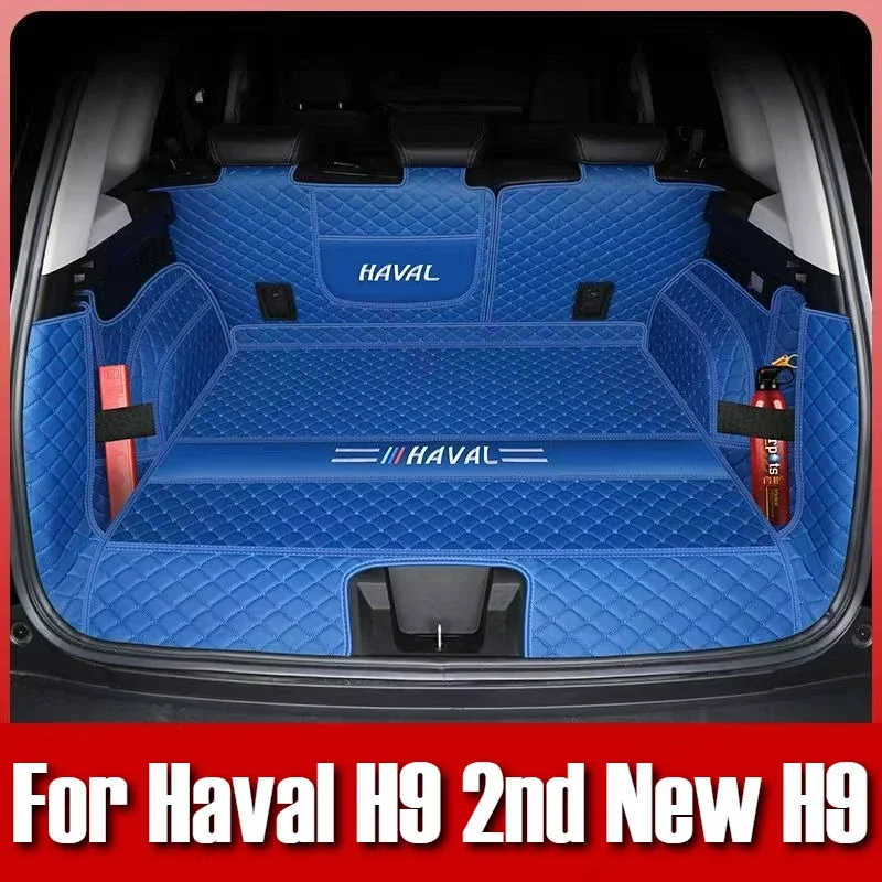 

Автомобильные аксессуары 2024 2025 для Haval H9, 2nd New H9, защита багажника, коврик из искусственной кожи, водонепроницаемая подкладка для багажника, ковры