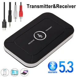 Bluetooth 5.3 Audio Transmitter Receiver Stereo 3.5mm AUX Jack RCA USB Dongle Music Wireless Adapter For Car Kit PC TV Headphone