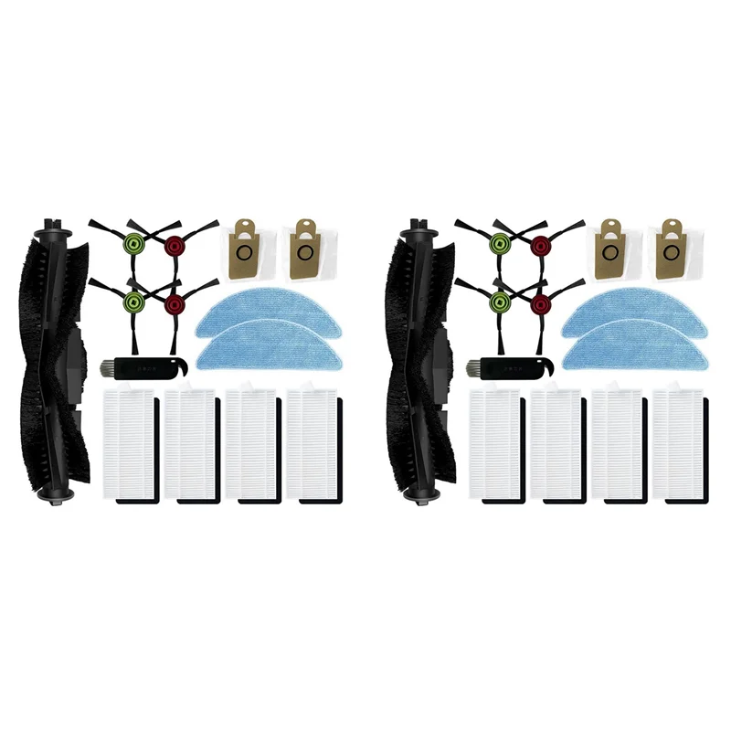 ABZA-2X ل HONITURE Q6 SE جهاز آلي لتنظيف الأتربة استبدال إكسسوارات قطع غيار فرشاة جانبية رئيسية فلتر Hepa كيس لجميع الغبار #6