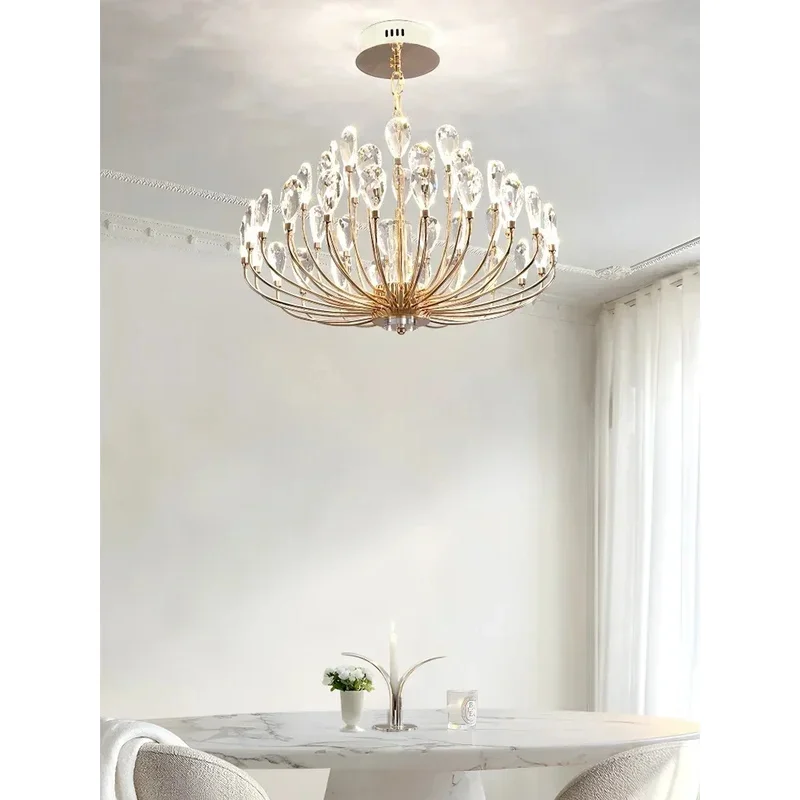 Living Room Light Personality Creative Senior Sense Chandelier Postmodern Crystal Light Restaurant American Retro Art Light