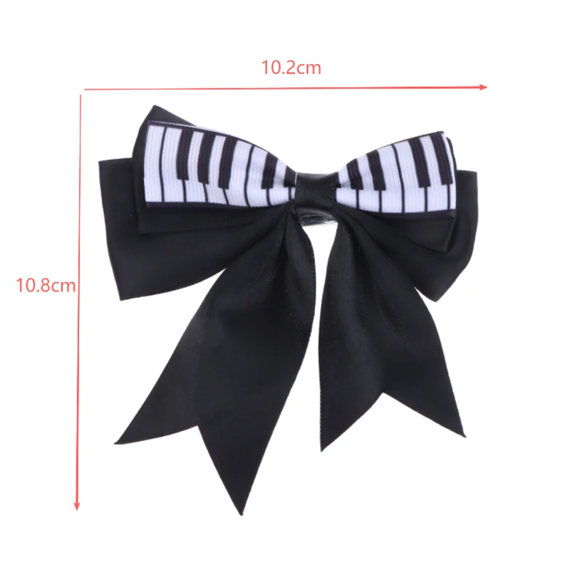 

Piano Key Bow Hairpin Hair Clip Retro Girl Side Duckbill Clip Hair Accessory Black White Vintage Bowknot Hairpin For Cute Girls