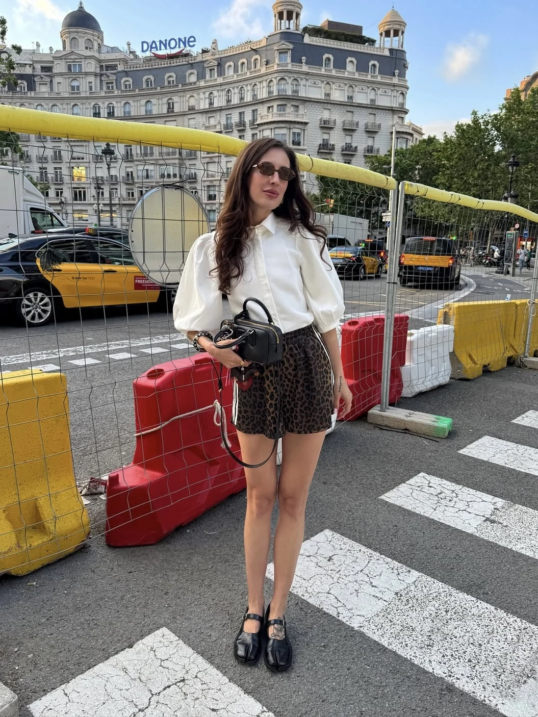

ZHAOLIN Bubble Sleeve Denim Shirt Five-Quarter Sleeve Neck White Vintage Style Summer New Arrival Women's Fashion Top