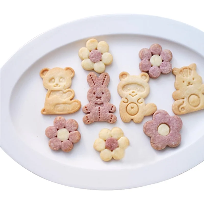 مجموعة قوالب خبز كرتونية يابانية رائعة لحيوانات الغابات الراكون الباندا آيس سي آر كوكي بسكويت Pr مجموعة لطيفة للغاية #5