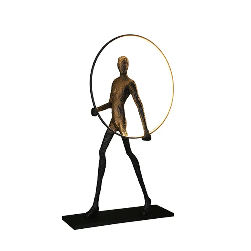 Abstract humanoid art sculpture floor lamp sales department lobby exhibition hall living room character design sense creative