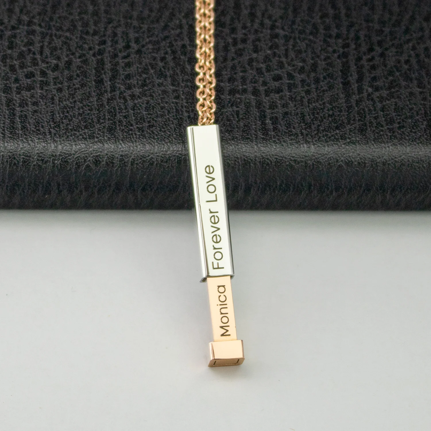 Verborgen bericht ketting, 3D geheime bericht ketting, gepersonaliseerde verjaardag, verjaardagscadeau-ideeën voor vrouwen, gepersonaliseerde naam