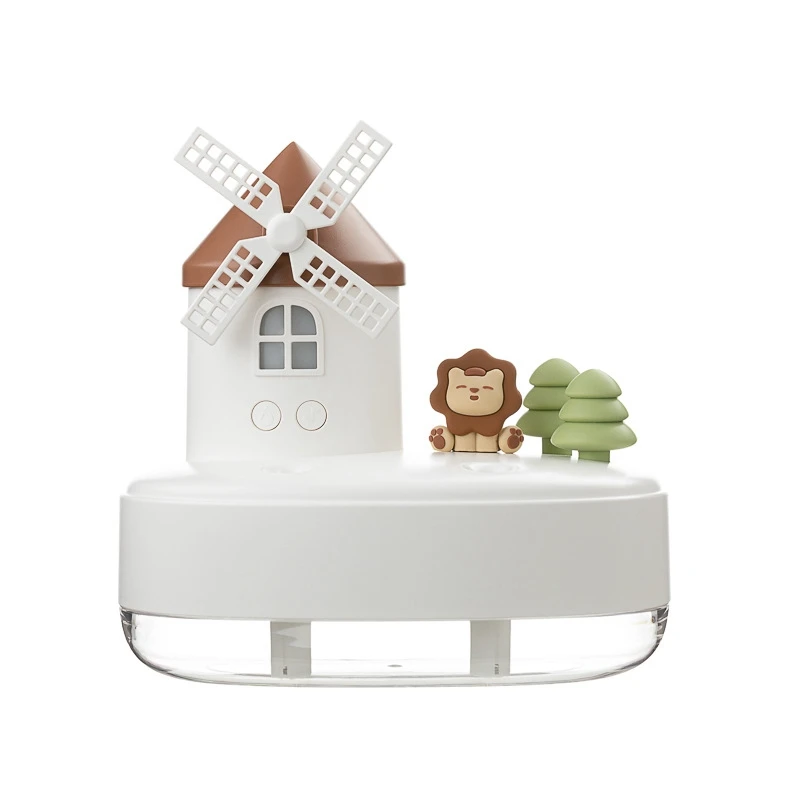 

Windmill Humidifier Mini Desktop Cute Pet Humidifier Cool Mist Humidifier With Music Box And Night Light