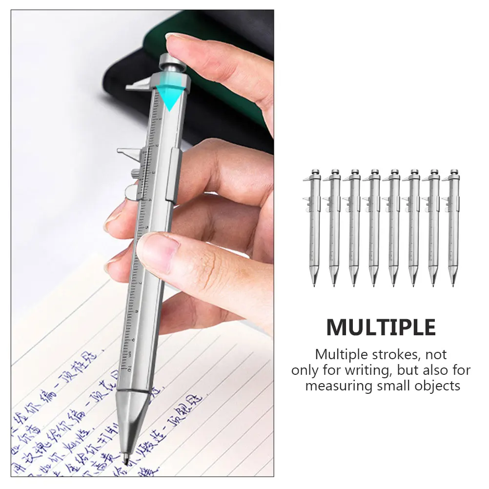 

8Pcs Plastic Ruler Ballpoint Pen Dual Function Writing and Measuring Tool Smooth Drawing Convenient School Office Stationery