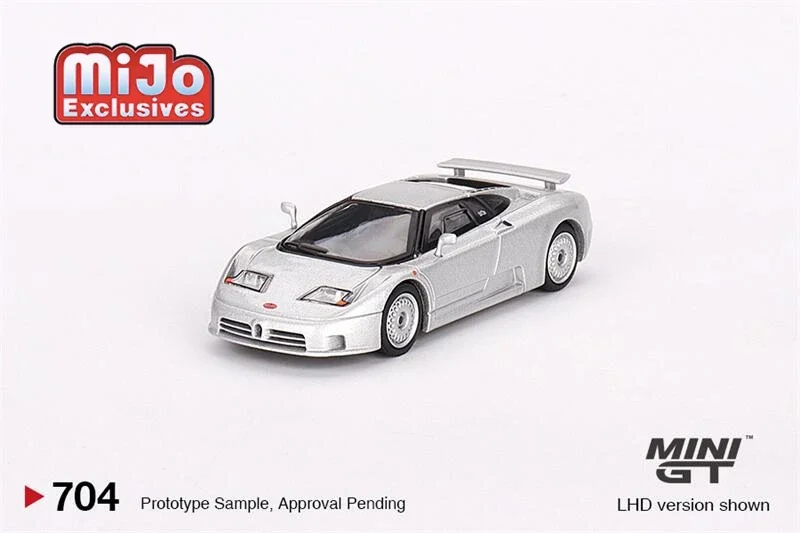 MINI GT 1:64 EB110 GT Grigio Chiaro LHD Diecast Model Car Blister box packaging