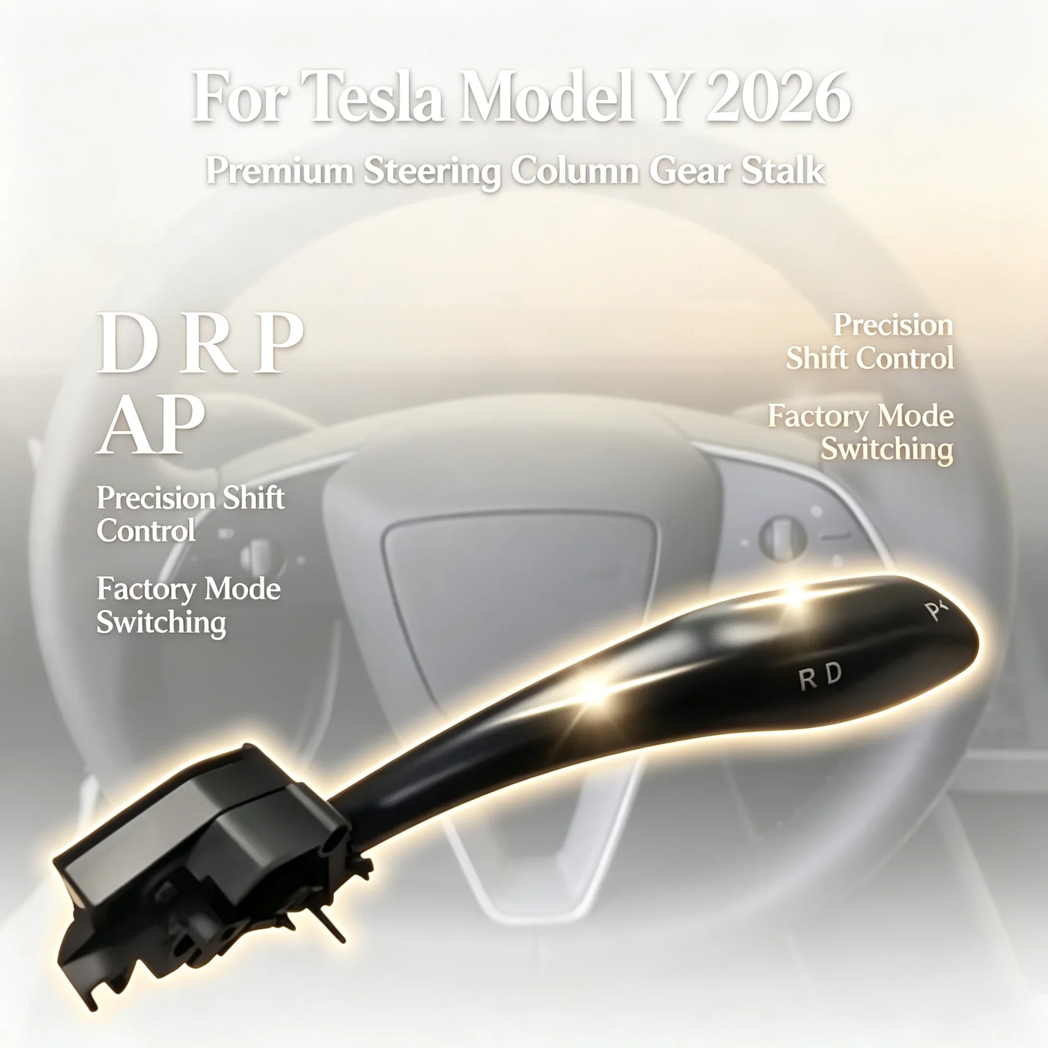 For Tesla 2026 Model Y Juniper DPR Gear Shift Lever Physical Control Stalk Autopilot Indicator Interior Replacement Accessories
