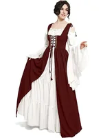 Disfraz medieval renacentista para mujer, falda escocesa para cosplay, vestido irlandés, vestido de Halloween para mujer