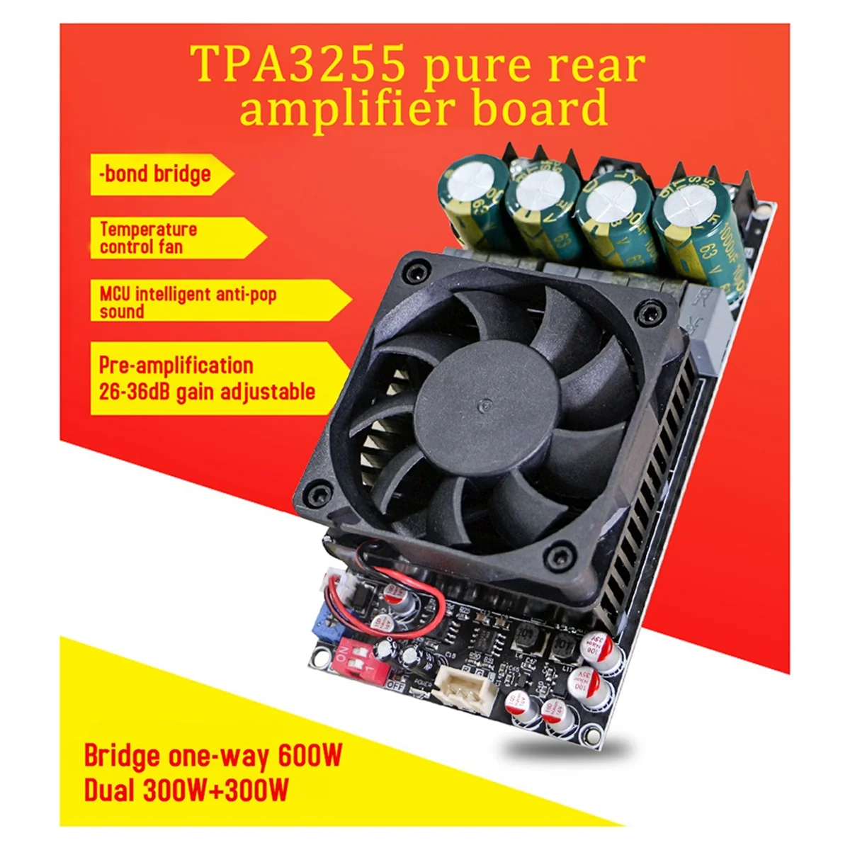 New Digital Amplifier Board ZK-3002 TPA3255 Pure Rear Level Digital Stereo 600W AMP Audio Music Power Amplifier Board&L47R