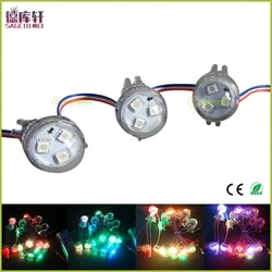 20 adet DC12V WS2811 IC 30mm çap şeffaf kapak kabuk 3led 5050 RGB led piksel modülü tam renkli led nokta su geçirmez IP68