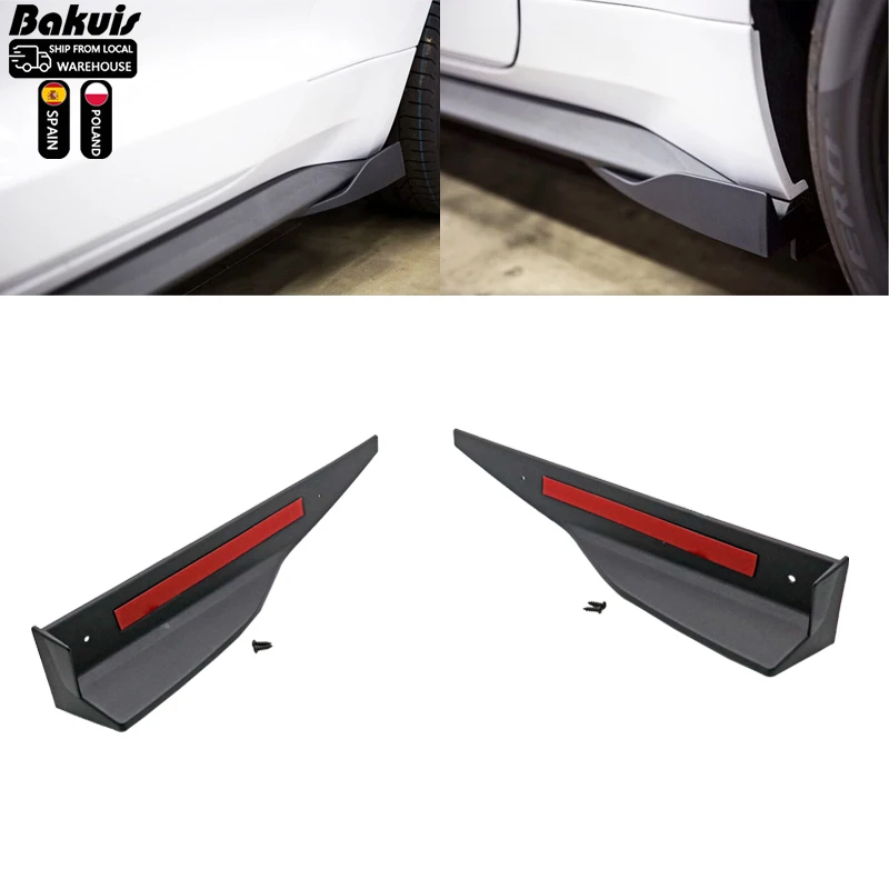 Fit for Ford MUSTANG ROUSH 2015+ Roush sticker side skirt pocket corner Routh side skirt spoiler Shelby air wind knife