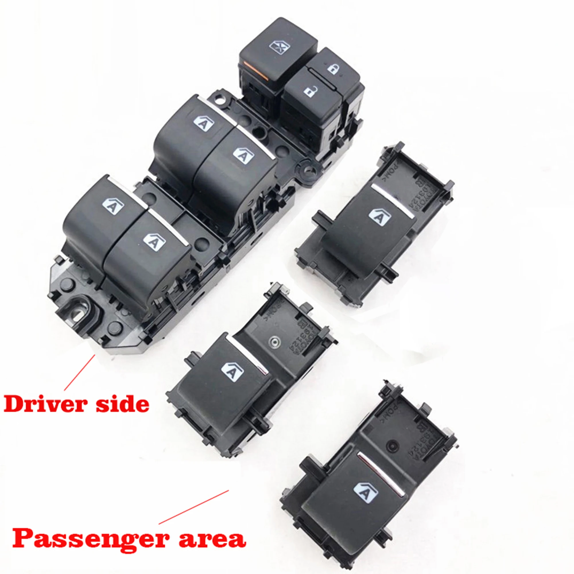 

Подходит только с левым рулем! Для Toyota RAV4 2019-2025/Toyota BZ4X 2022-2023 синий светильник OEM с подсветкой, светодиодный переключатель мощности с одним окном, аксессуары