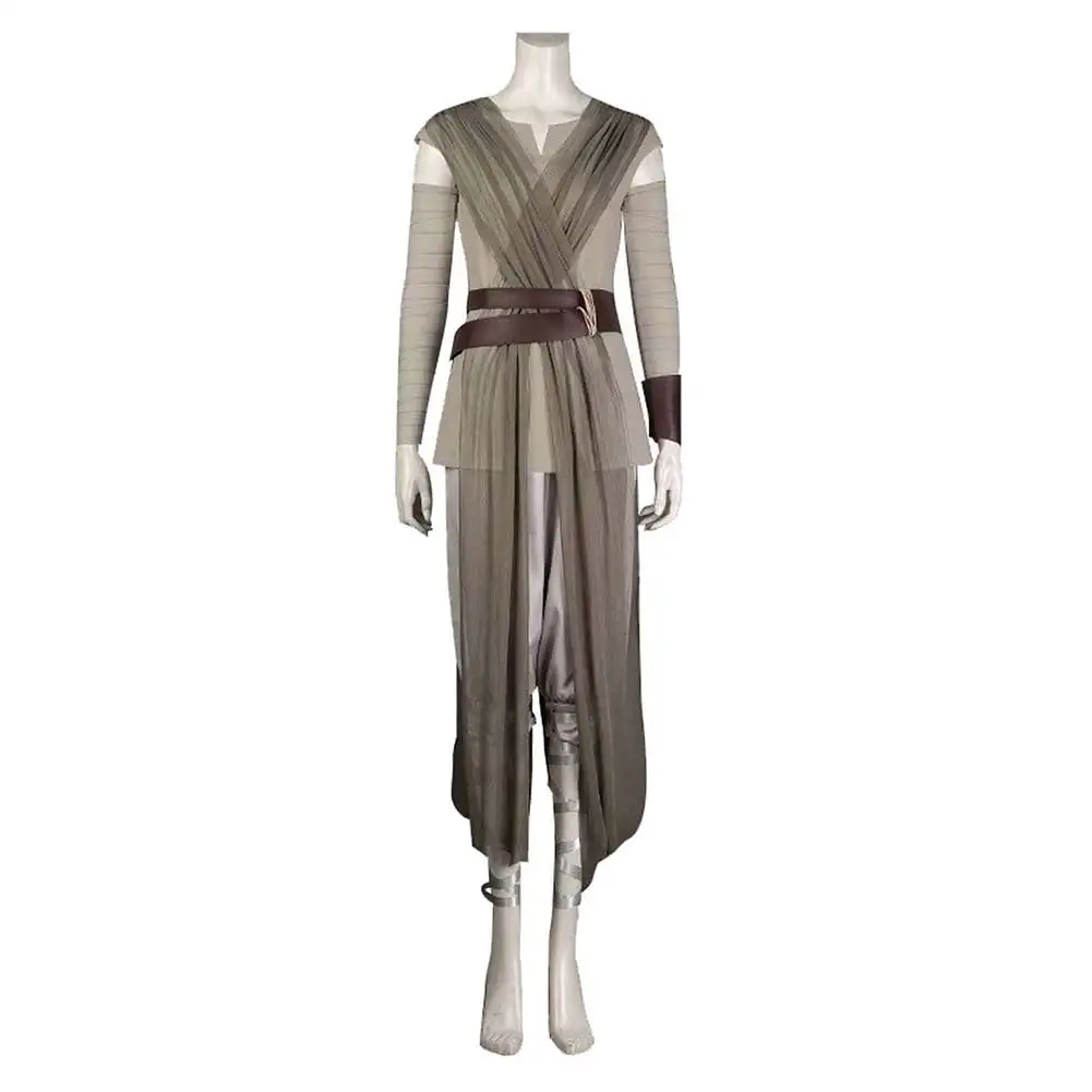 Movie Space Battle Cos Rey Cosplay Costume Outfit Fight Uniform For Adult Girls Roleplay Halloween Carnival Party Suit Accessory