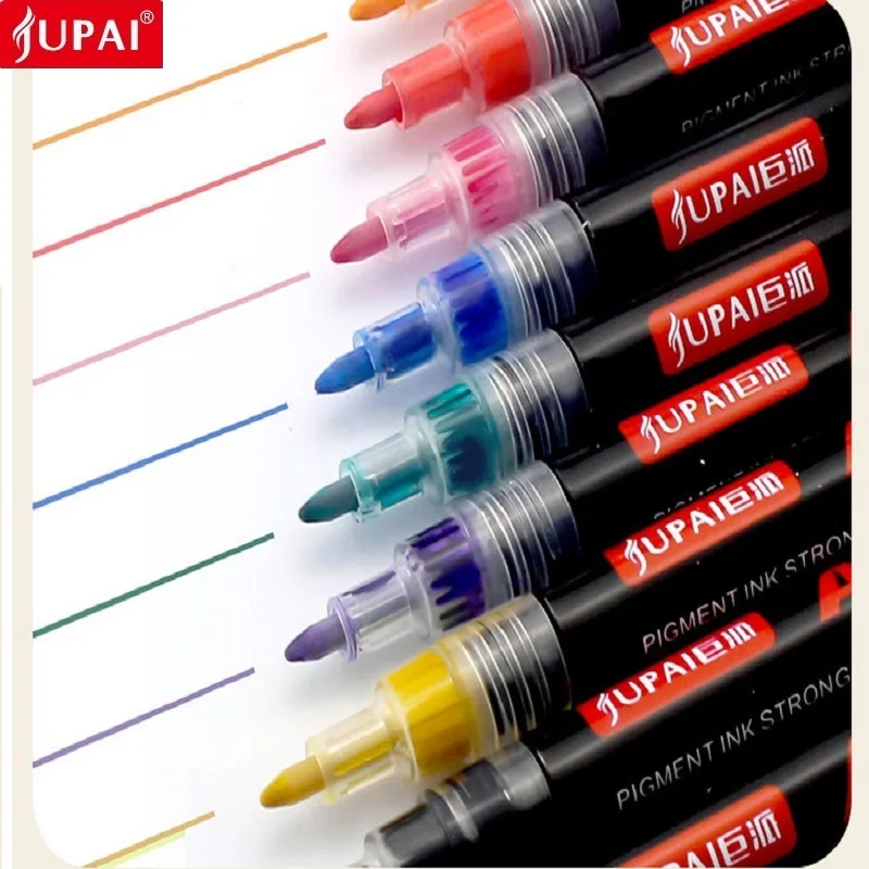 JUPAI-Marcador de tinta acrílica impermeável, tinta à base de água, canetas de arte para artesanato DIY, rocha, cerâmica, vidro, lona, caneca,