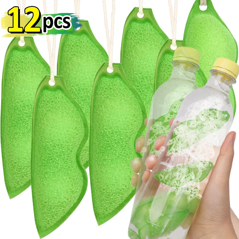 12/1PCS Pea Cleaning Sponge Coffee Tea Wine Drink Glass Bottle Cleaner Brush Cup Washing Scrubber Kitchen Cup Cleaning Brush