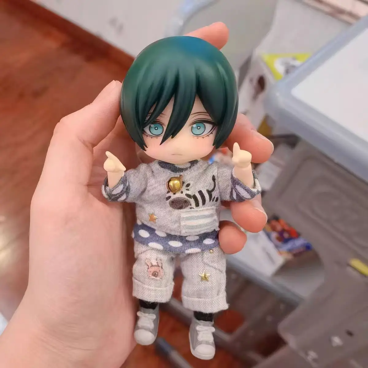 

Itoshi Rin Ob11 Ob22 Hair Blue Lock Face Water Sticker Handmade GSC Faceplate Cosplay Doll Accessories