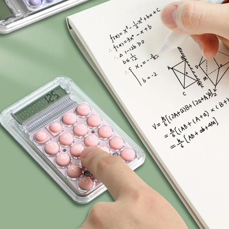 Desktop Calculators with 8 Digit Large LCD Display and Big Mechanical Buttons