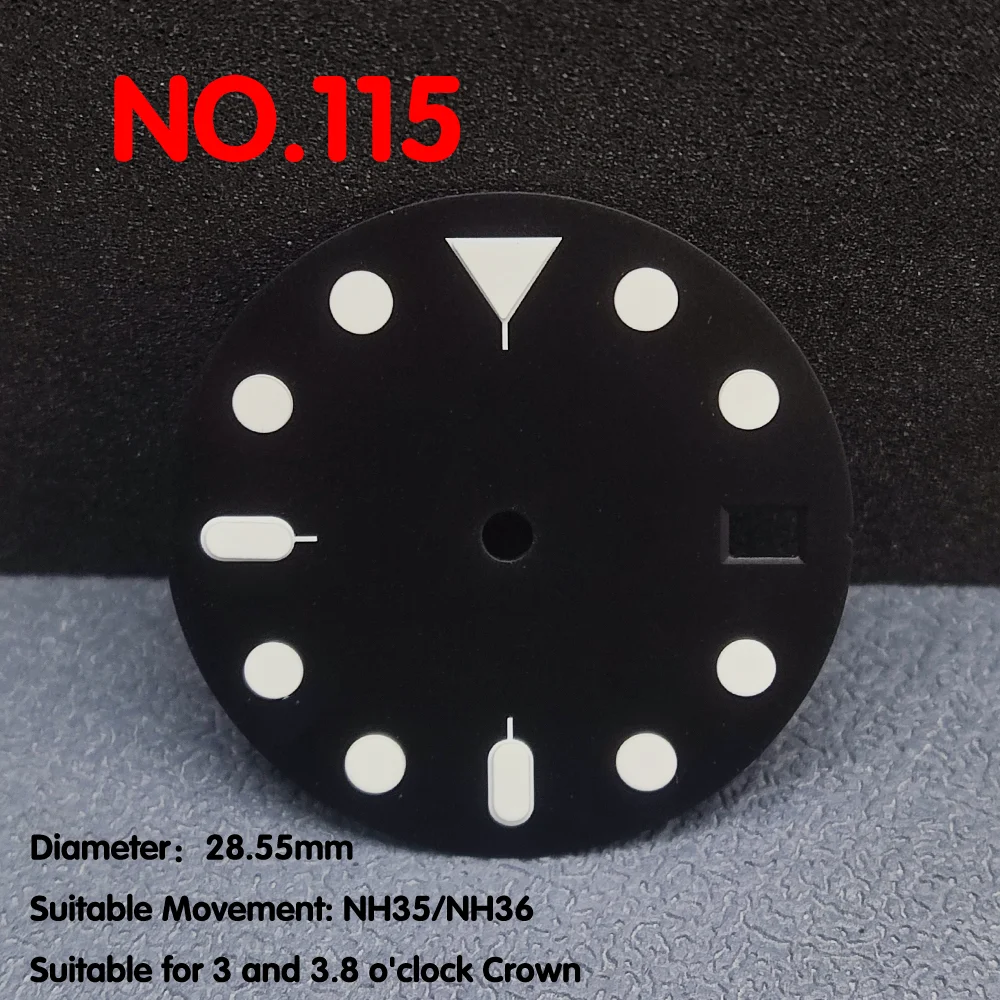 Замените циферблат 28,55 мм на циферблат с одиночным/двойным календарем, циферблат часов NH36 с кварцевым механизмом, модификационная деталь