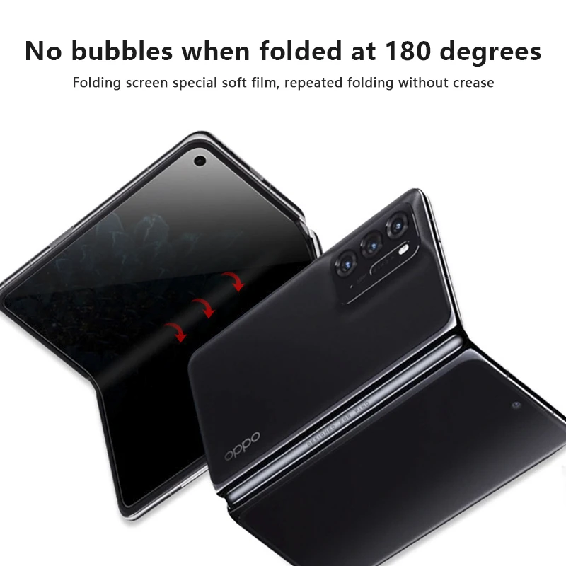 For OPPO Find N 3 In 1 Front Back Privacy Hydrogel Film Phone Folding Screen Protector Full Cover Anti-peeping Soft Sticker Film