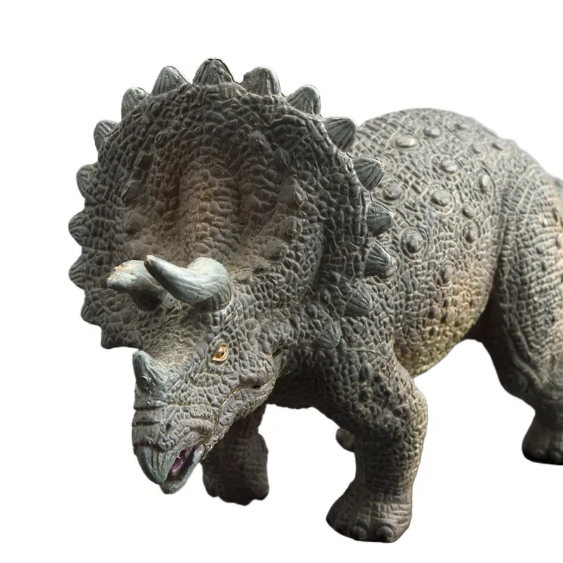 Triceratops Dinosaur Model Solid Hard Gel Figure Jurassic World Simulation Animal Science Education Toy for Boys Kids Gift