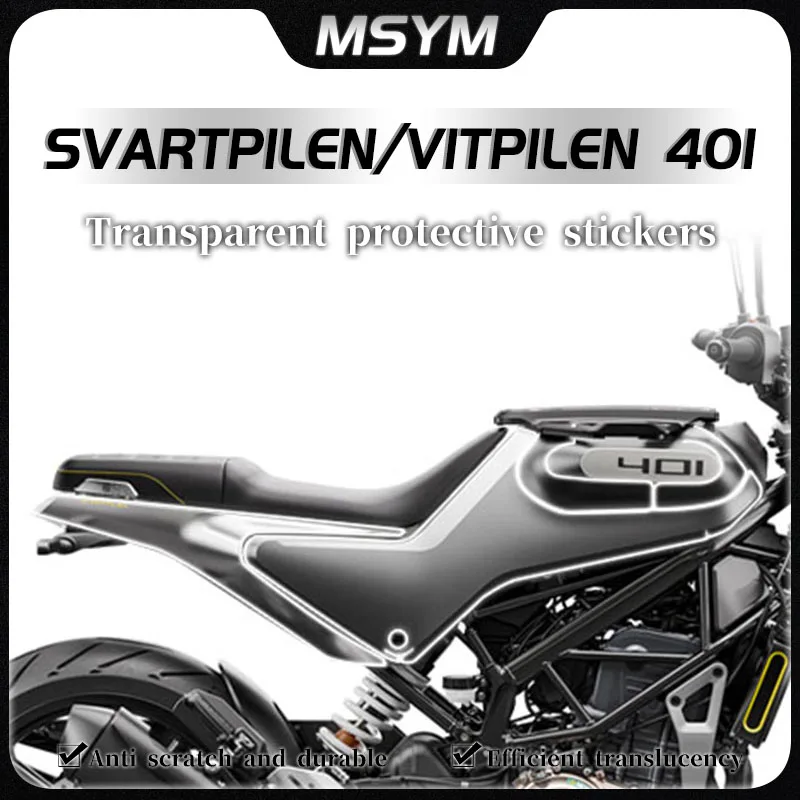 

For Husqvarna Svartpilen 401 SVARTPILEN 401 Invisible car cover instrument panel film transparent fuel tank sticker accessories