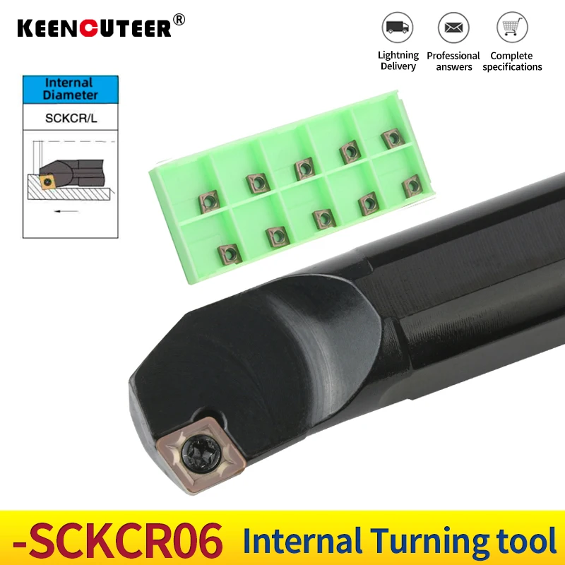 1pc S07K-SCKCR S08K-SCKCR S10K-SCKCR S12M/S16Q-SCKCR Internal turning tool holder CNC Lathe Cutter Tool CCMT Carbide Insert