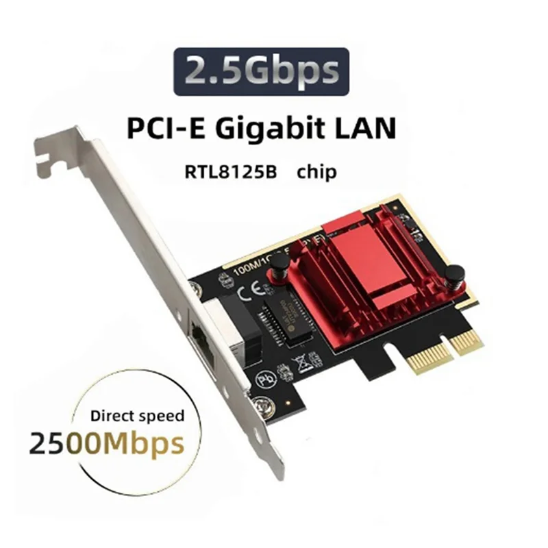 2.5G PCI-E to RJ45 Network Card Wifi Receiver Gigabit Diskless Network Card Ethernet 2500Mbps 2.5Gbps for PC