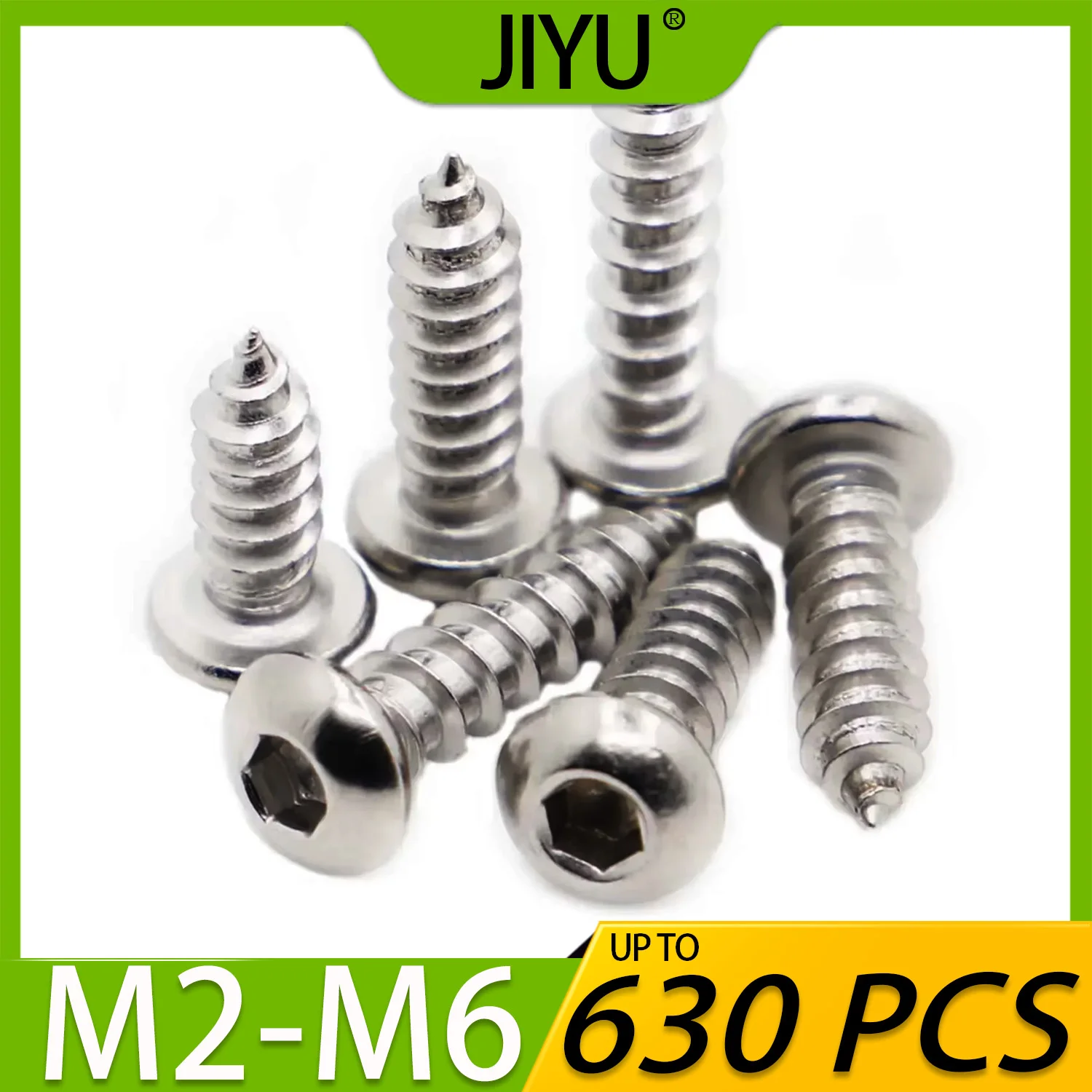 

Set70-630pcs Kit M2 M2.5 M3 M4 M5 M6 304 Stainless Steel Round Pan Head Hexagon Hex Socket Self Tapping Screws Wood Screw