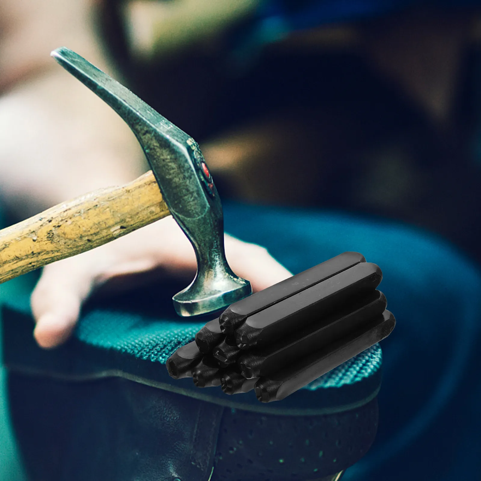 

Набор для металлической штамповки из 9 предметов: цифровые штампы для ювелирных изделий и художественных работ, стальные инструменты для творчества