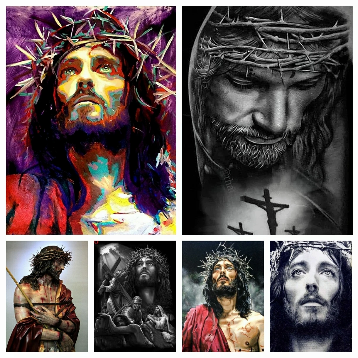 

5D Diamond Painting Religious Jesus Christ Christian Drill Square Round Cross Stitch Embroidery Rhinestones Pictures Home Decor