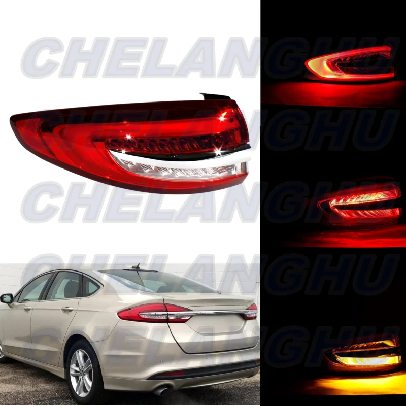 Left Outer Side Tail Light Rear Lamp With Bulbs HS73-13405-AD For Ford Fusion 2017 2018 2019 2020 2021 2022