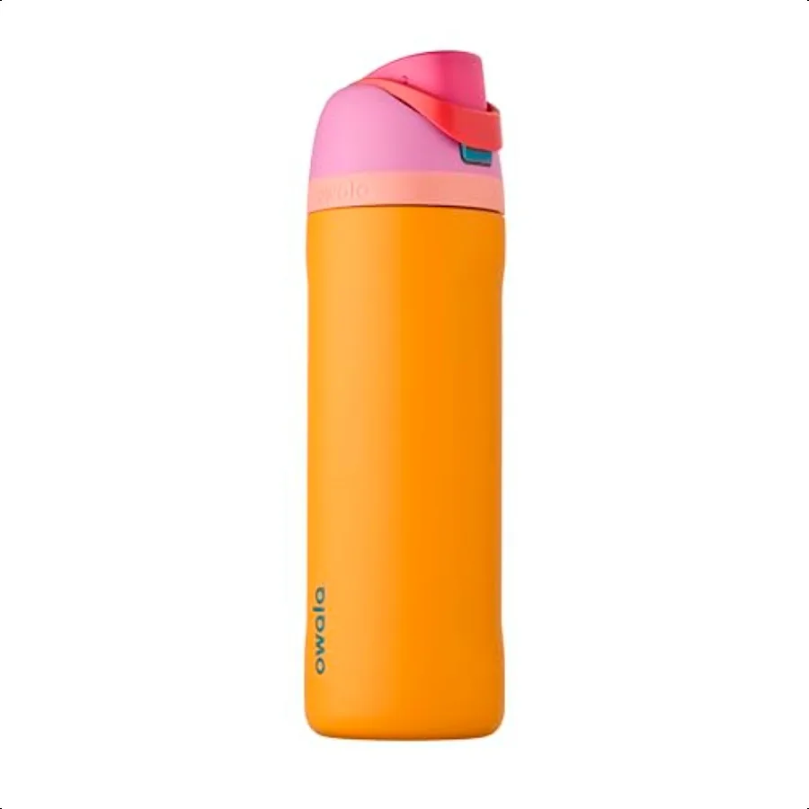 

FreeSip Insulated Stainl Steel Water Bottle with Straw for Sports Travel and School BPAFree Sports Water Bottle 24 oz Tropical