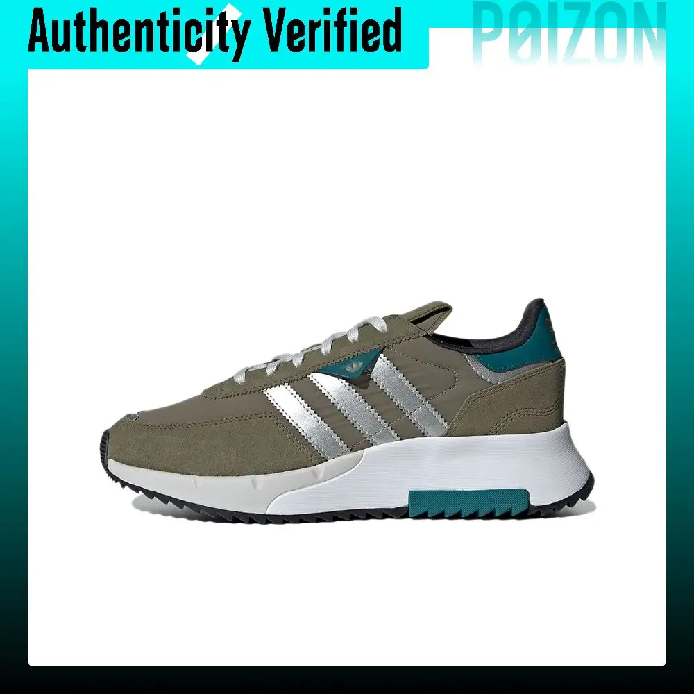 Adidas Originals Retropy F2 Casual Shoes Men's Low-top Army Green/Silver GW0505