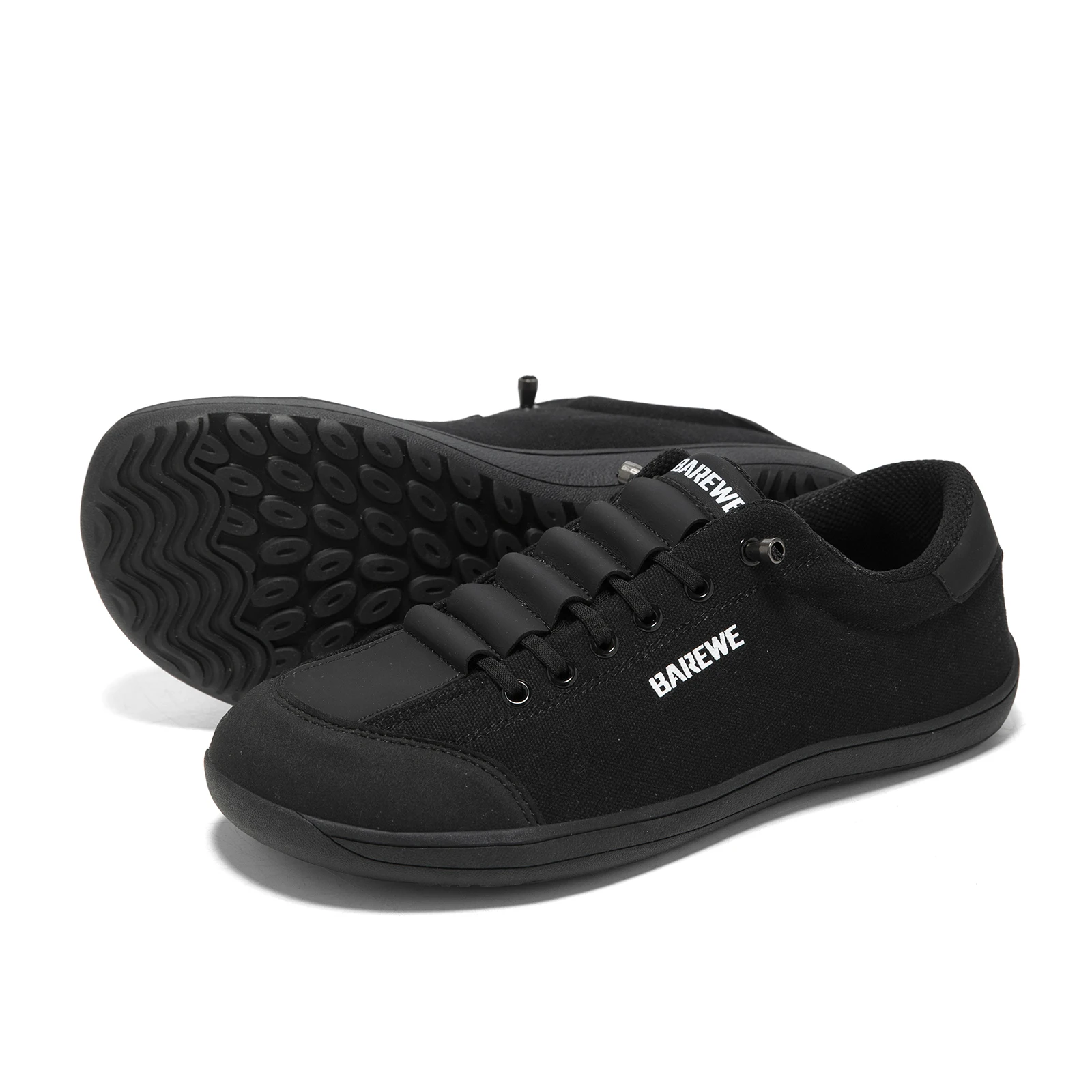 

BAREWE Wide Toe Box Barefoot Shoes for Women Men, Zero Drop Minimalist Sneakers, Breathable Artificial Leather Slip-On Walking