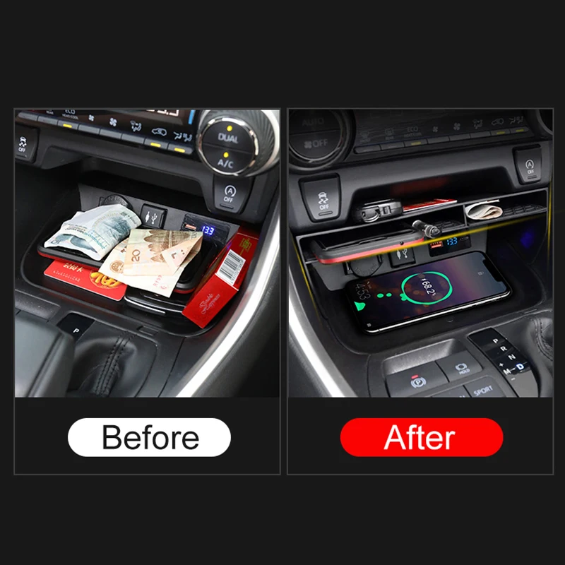 Для Toyota RAV4 XA50 RAV 4 Hybrid 2019 2020 2021 2022 2023 2024 автомобильный ящик для хранения центральной консоли, органайзер, крышка лотка для контейнера