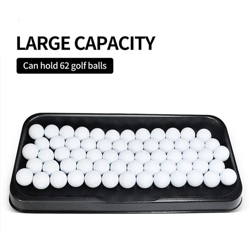 60.2cm Golf Ball Tray Rubber Golf Ball Container Tray Golf Serve Tray Holds 62 Balls Golf Range Training Holder Golf Supplies