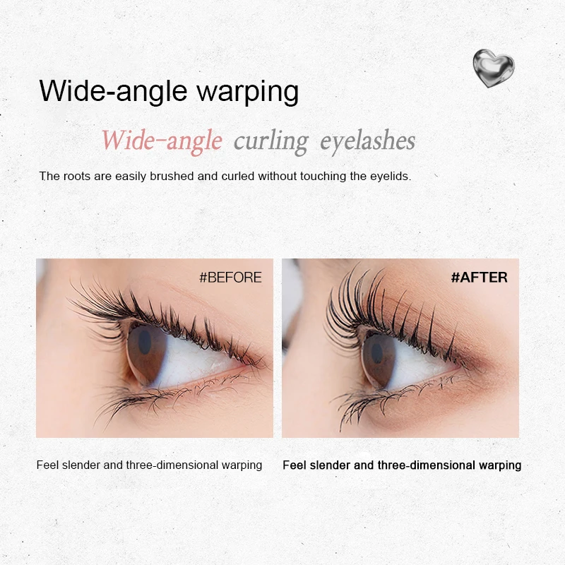 Mascara tube en acier, imperméable, allongeant et recourbé, formule volumisante pour cils solides, définis et brosse spirale tenue toute la journée