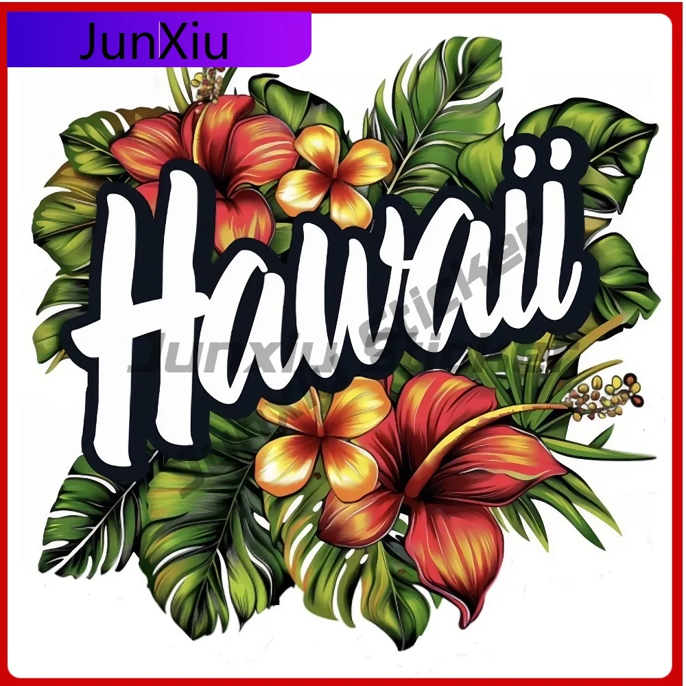 

Stunning Hawaiian Flower Tropical Vintage Car Laptop Window Bumper Waterproof Vinyl Decal Decoration Unique Cute Unique Retro